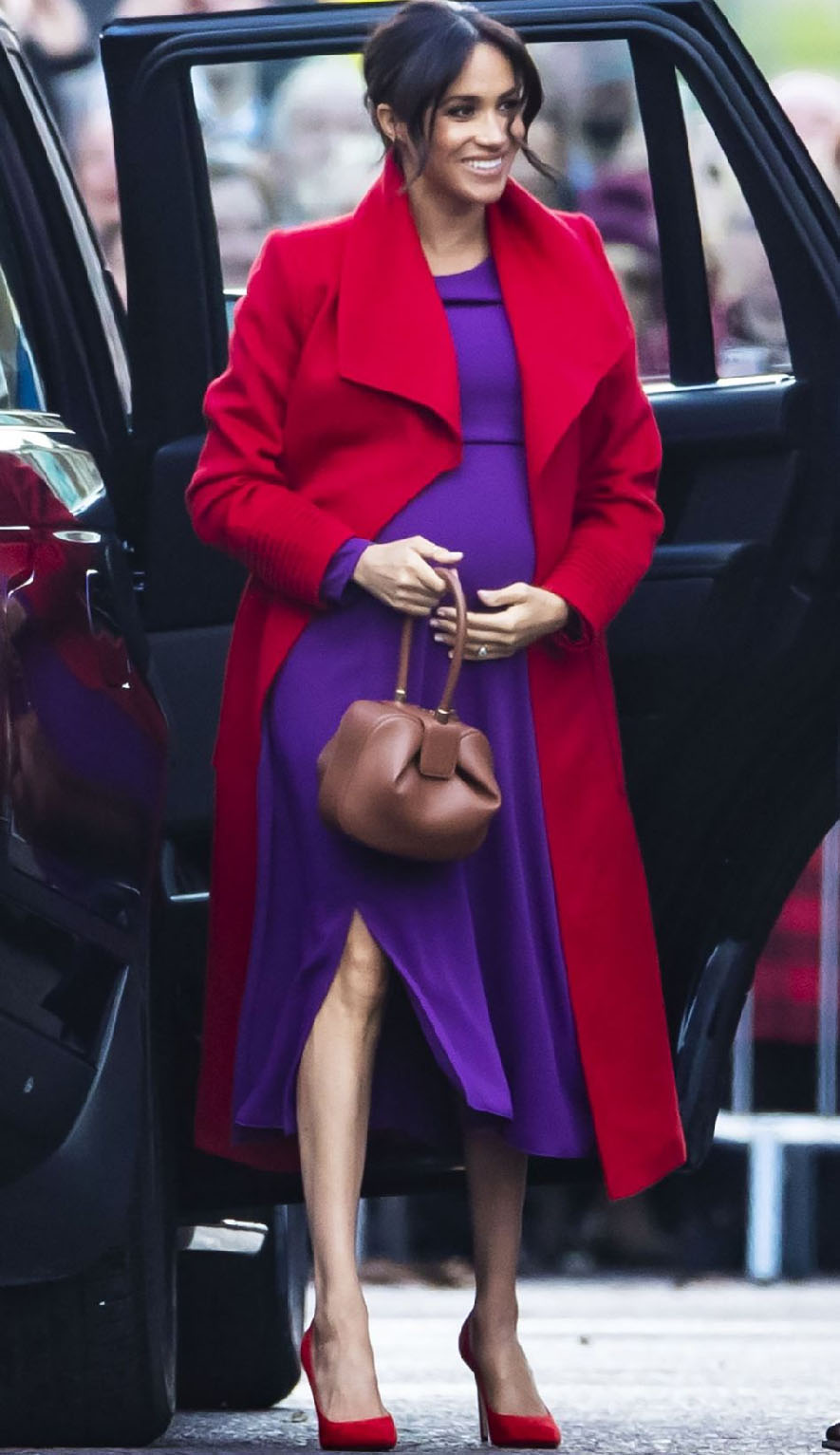 gravidez de meghan colorblocking