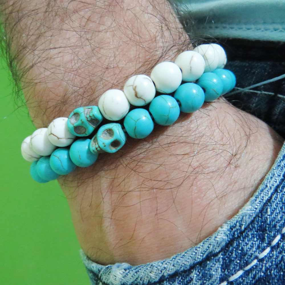 pulseira para homens pedras