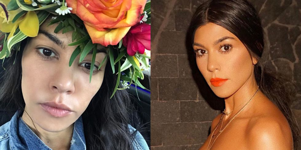 Kardashians Jenner sem maquiagem Kourtney Kardashian