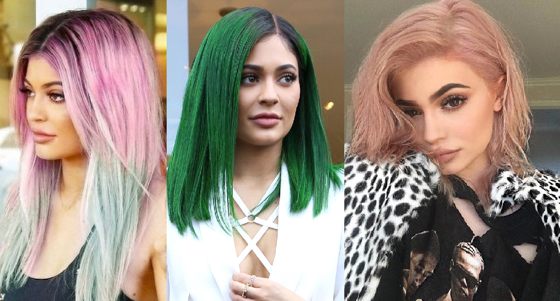 cabelos coloridos Kylie Jenner