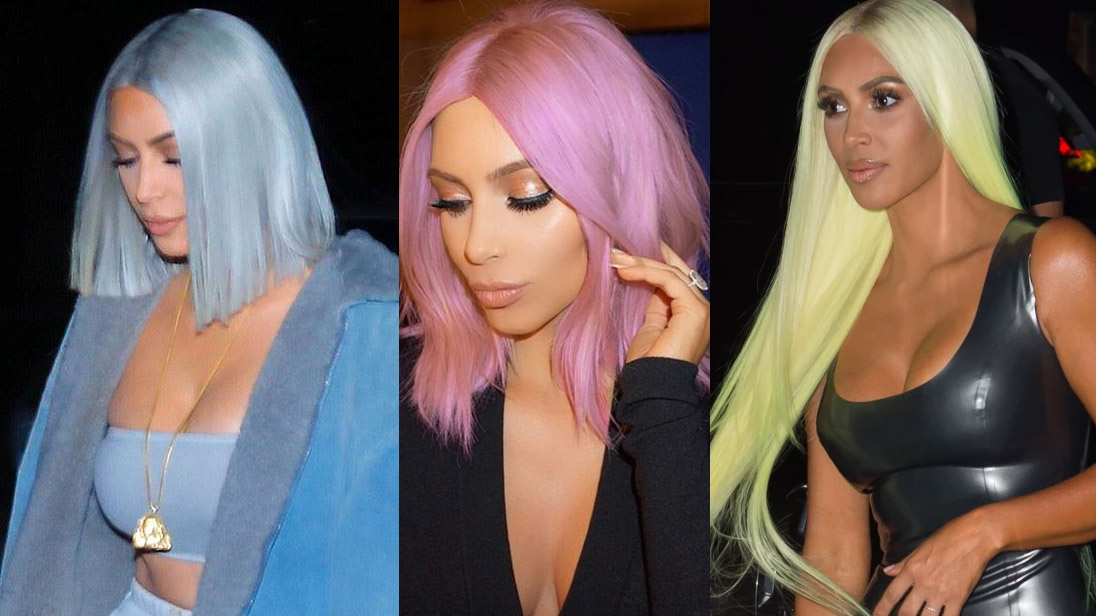 cabelos coloridos kim kardashian  perucas