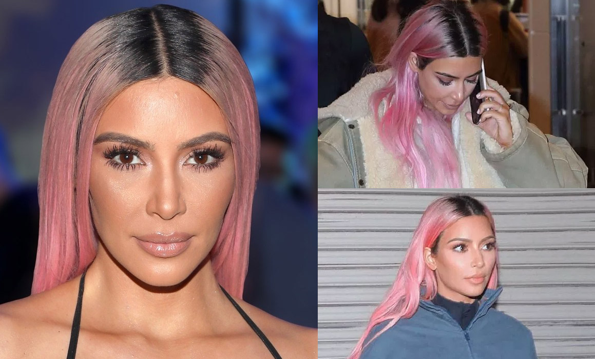 cabelos coloridos kim kardashian