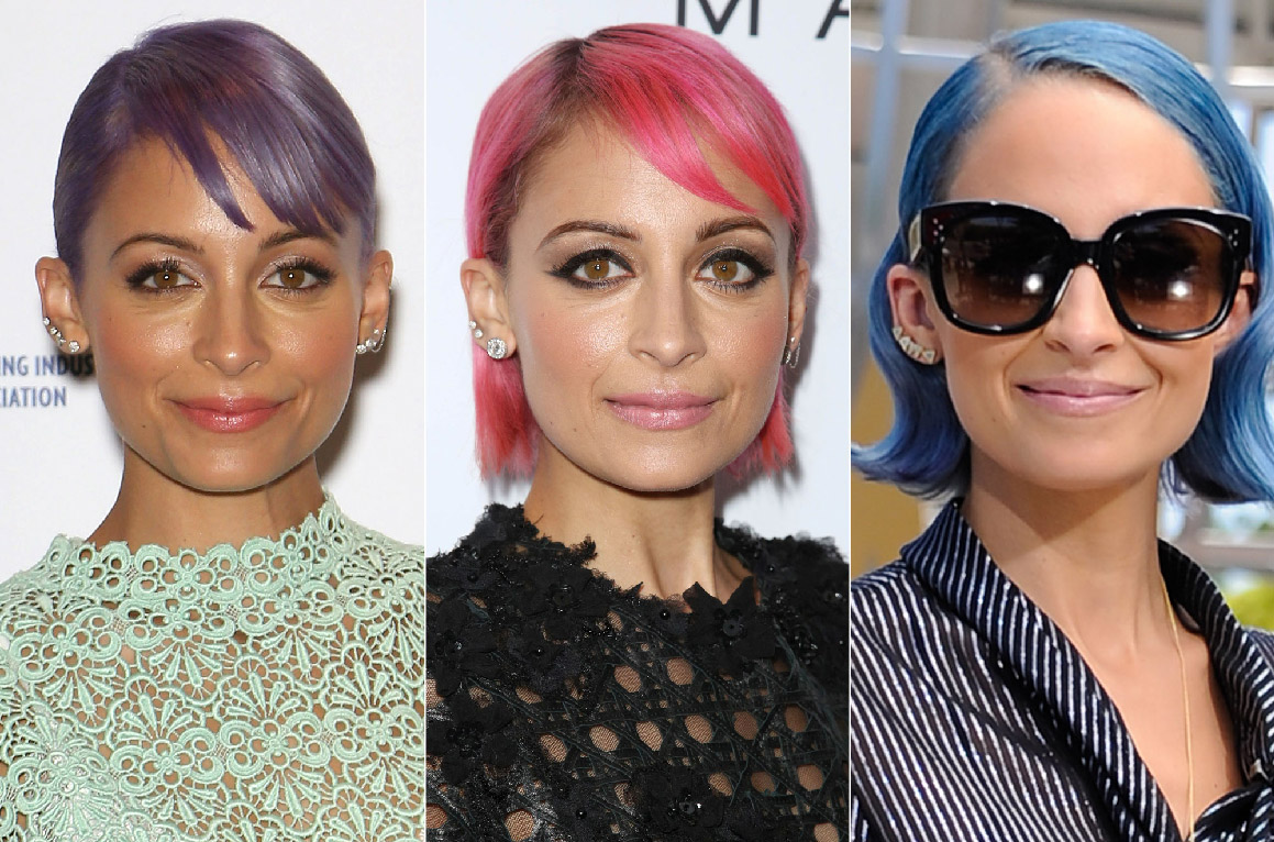 cabelos coloridos nicole richie