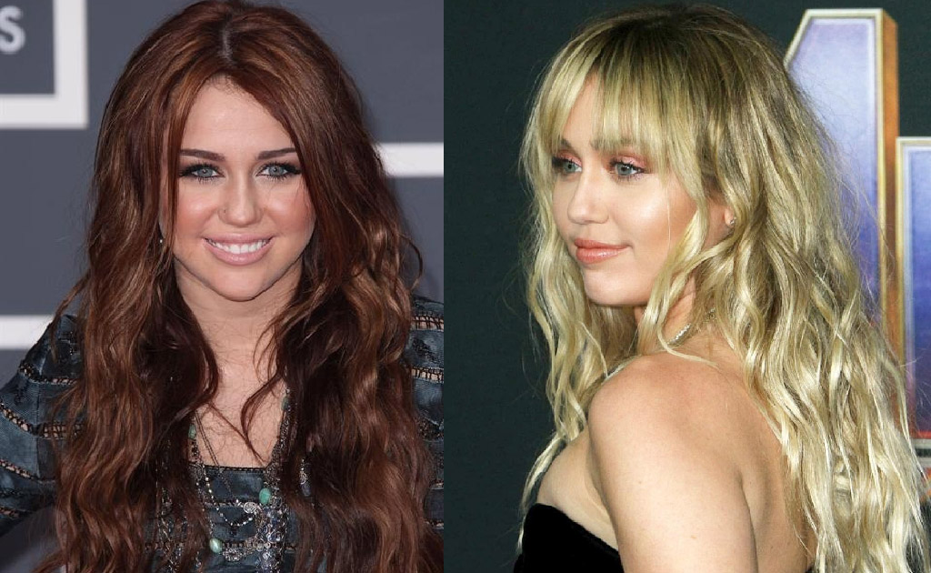 loira ou morena miley cyrus