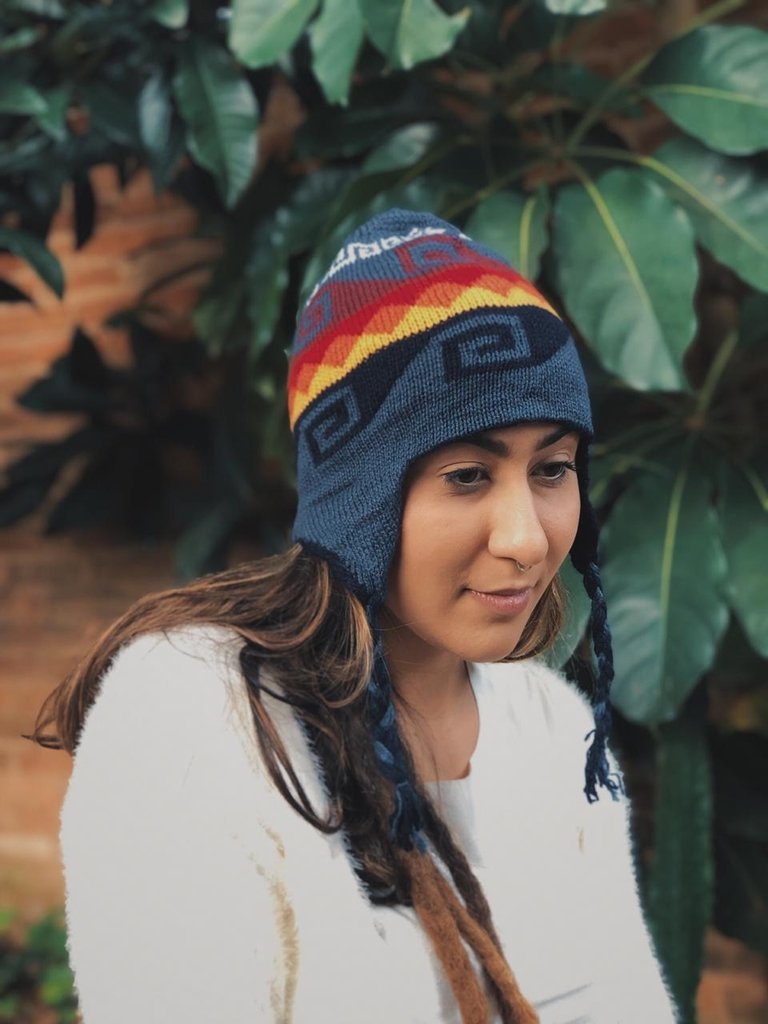 toucas e gorros peruana azul