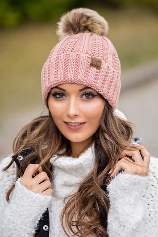 toucas e gorros rosa com pompom