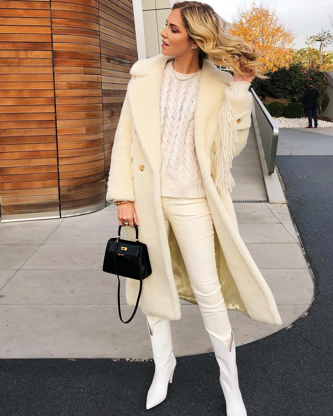 Looks de Chiara Ferragni all white