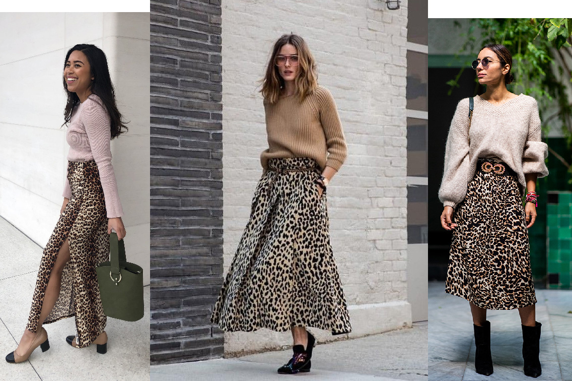 animal print no inverno saia