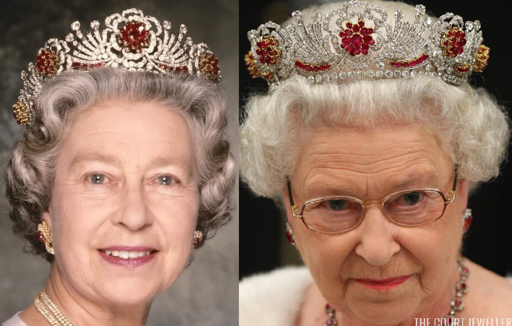 tiara de rubi da rainha elizabeth ii antes depois