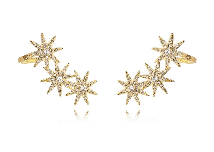 ear cuff de estrelas