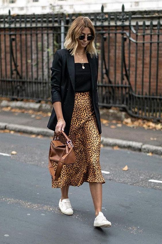 look com tenis branco animal print