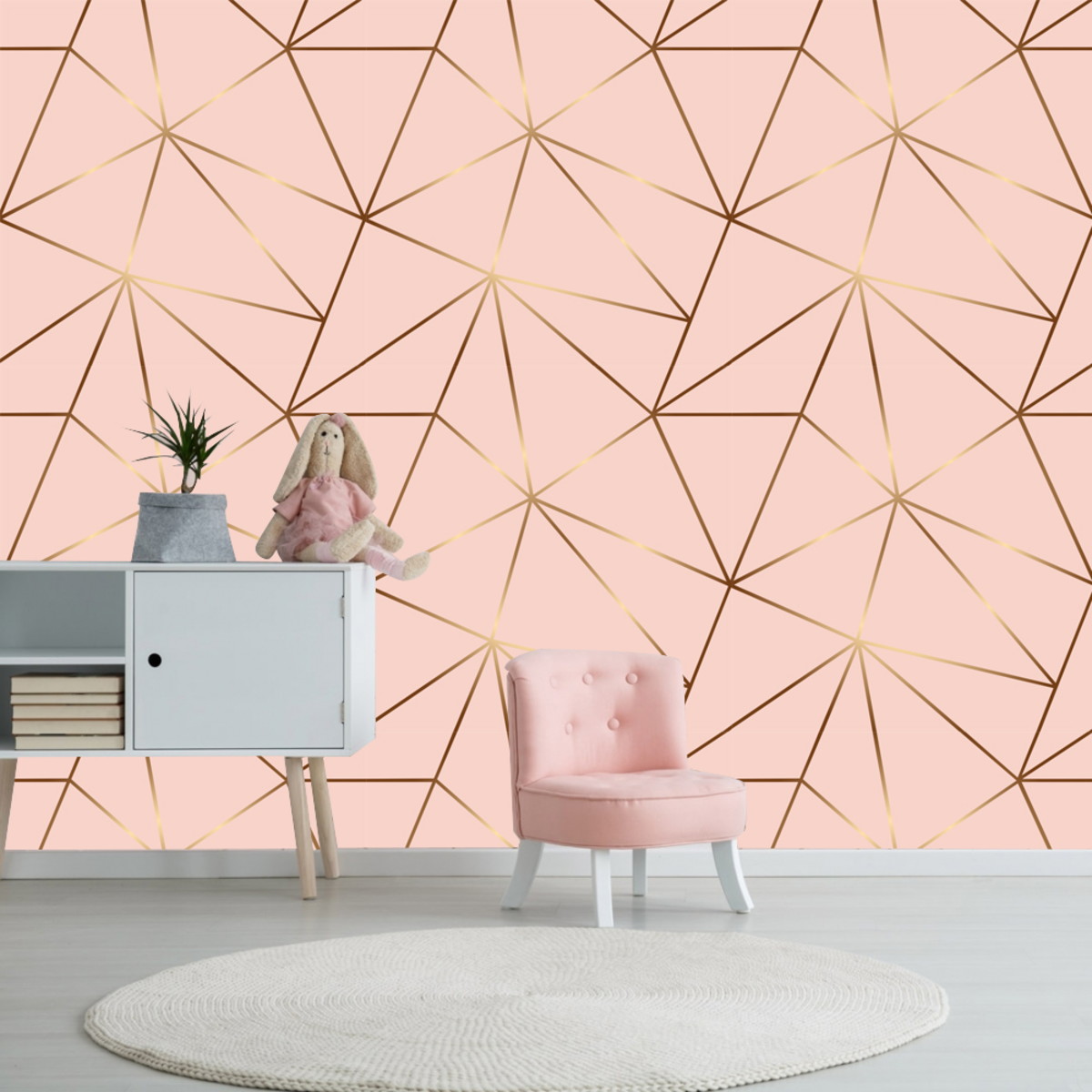 papel de parede rose gold