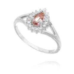 Anel pinky finger ou anel de falange ametista rosa prata 925