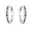 Argola Prata 925 Espinélios Colorido Joia De Luxo Online