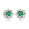 Brinco De Luxo Esmeralda Com Zirconias Semi Joias Da Moda