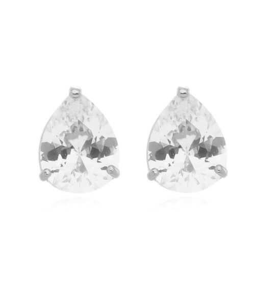 Brinco gotinha cristal prata 925 joias de luxo Waufen