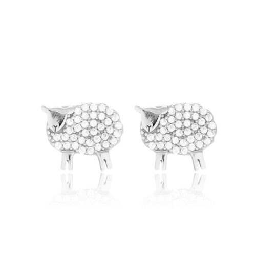 Brinco Pequeno De Ovelhinha Delicado Prata 925