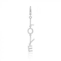 Brinco Love Individual Cravejado De Zirconias Prata 925