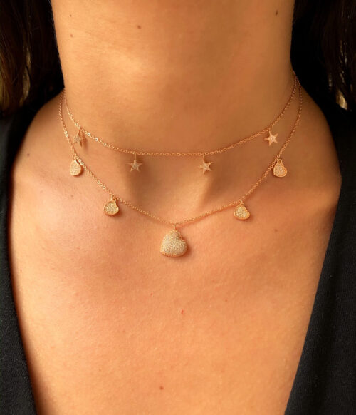 Choker De 4 Estrelinhas Cravejadas Prata 925 Em Banho Rosé - Image 2