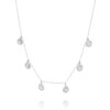 Colar 6 Pontos De Luz Zirconias Semi Joia Rodio