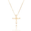 Crucifixo Delicado De Estrelinhas Em Prata De Lei Banho Ouro