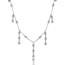 Gargantilha De Pontos De Luz Zirconias Rodio Negro Semijoias Da Moda