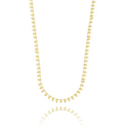 Colar Delicado De Bolinhas Banho De Ouro 18K Semi Joia