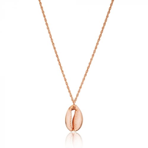 Colar De Buzios Prata 925 Rosé Joias Waufen