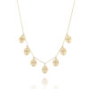 Colar 7 Medalhinhas De Cruz Zirconias Banho De Ouro 18K