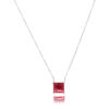 Colar Luxo Quadrado Rubelita Corrente Cartier Rodio Joias Em Prata 925