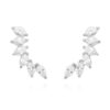 Earcuff cristal prata 925 joias modernas Waufen