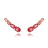 Ear Cuff Dourado Rubi Com Inclusão Semi Joia Fina