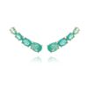 Ear Cuff Luxo Turmalina Fusion Com Banho De Ouro Semi Joias Modernas