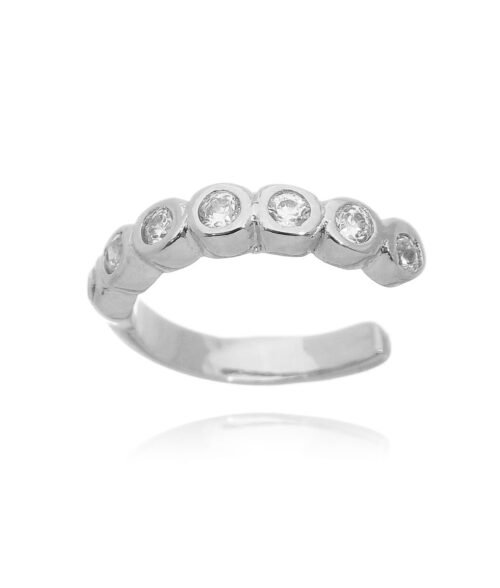 Piercing Falso Cravação Inglesa Zirconias Prata 925 (unitário)