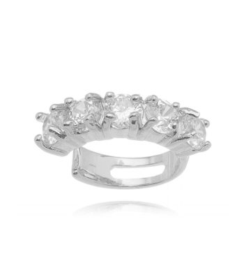 Piercing Fake de Pressão Zirconia Prata