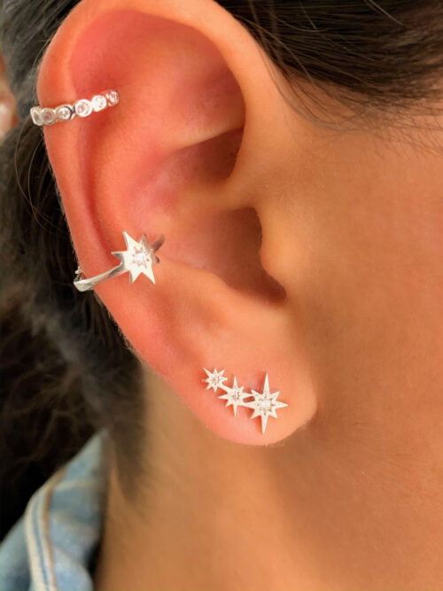 Piercing Falso Cravação Inglesa Zirconias Prata 925 (unitário) - Image 2