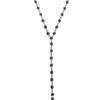 Colar Gravatinha Rodio Negro Com 27 Zirconias Pretas Semi Joia Luxo Exclusiva
