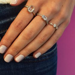 mix de anéis delicados com zirconias de prata 925 joias de luxo waufen