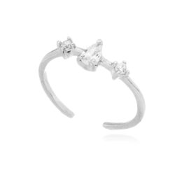 anel prata 925 skinny ring com pedras cristais joias modernas