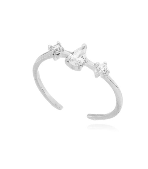 anel prata 925 skinny ring com pedras cristais joias modernas