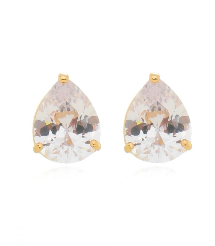 brinco pequeno de gotinha cristal joias de luxo em prata 925