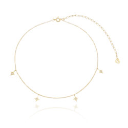 choker de estrelinhas com zirconias cristais joias modernas em prata 925 waufen