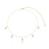 choker de prata 925 com gotinhas cristais joias da moda com banho de ouro waufen