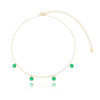 choker de prata 925 com pontos de luz esmeraldas joias modernas folheada a ouro waufen