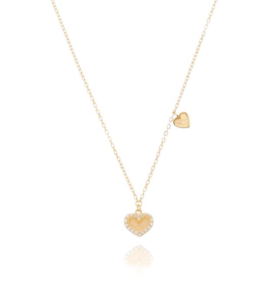Colar Corações Delicados E Corrente Cartier Ouro Joias Em Prata 925